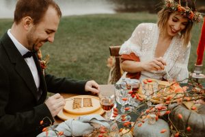 gâteau de mariage automne